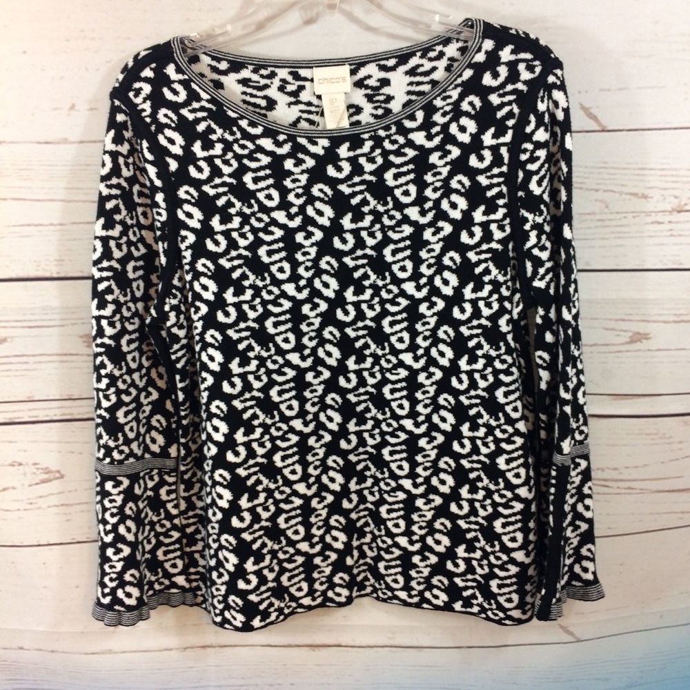 Chico’s Snow Leopard Ladies Top